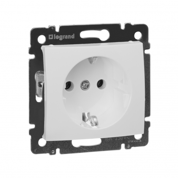 Valena Розетка 2К+З 16А 250В~ нем.стд., бел.